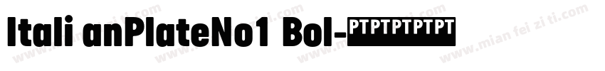 Itali anPlateNo1 Bol字体转换